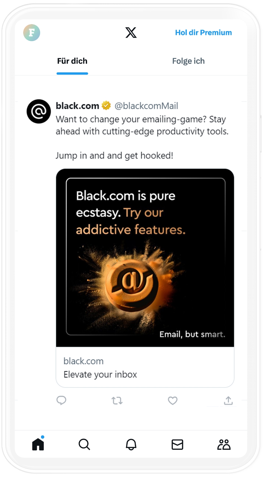 Social Ads Kampagne black.com