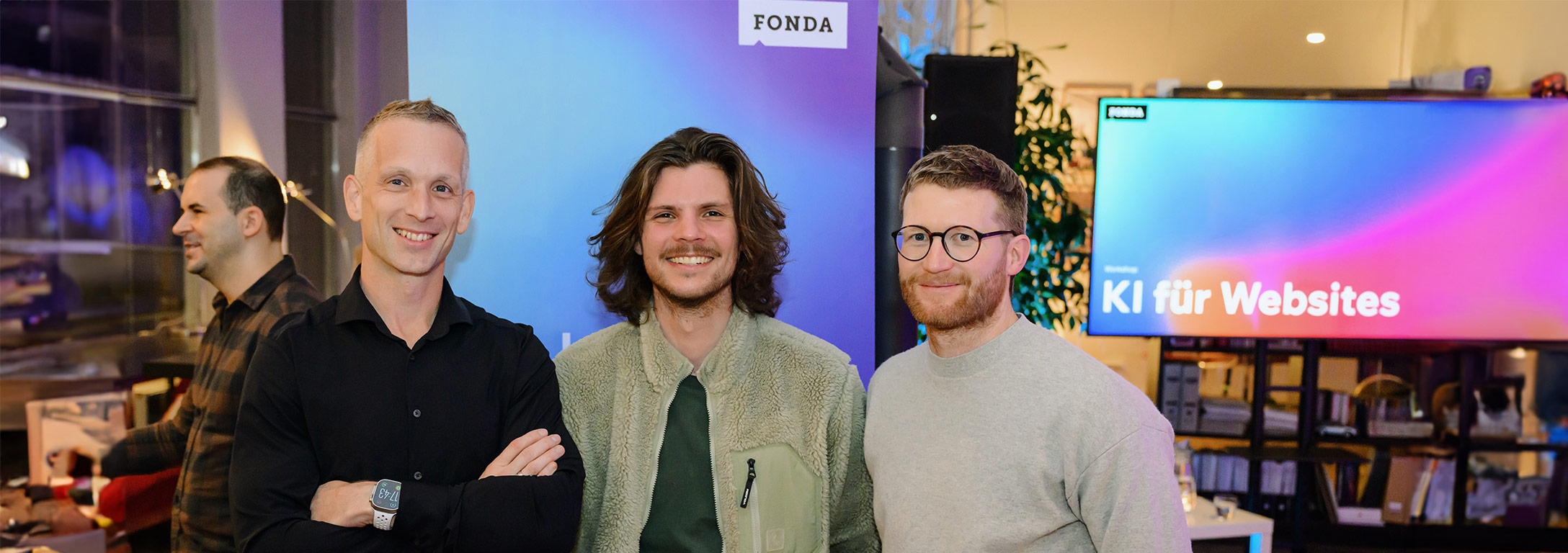 FONDA Mitarbeiter Daniel Aichinger-Mühlbacher, Felix Schwarz und Dominik Gschossmann