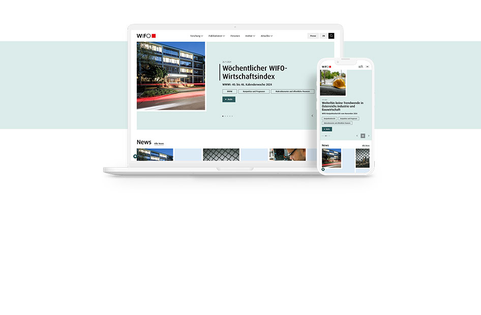 Mockups der neuen WIFO Website